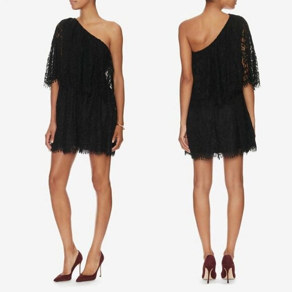 Alexis Dresses & Skirts - ALEXIS Maji Black One Shoulder Lace Dress NWT